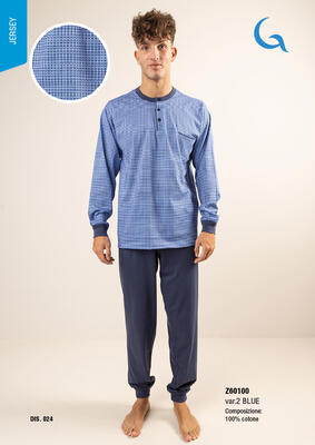 MEN'S PAJAMAS M/L Z60100 Tellini S.r.l. Wholesale Clothing